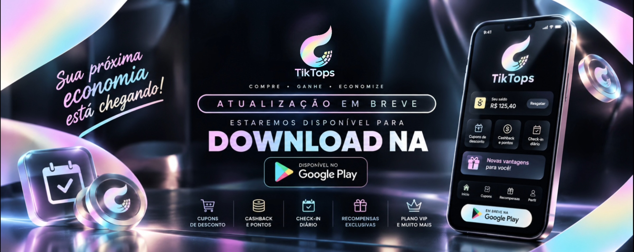 Cashback + Check-in Diário