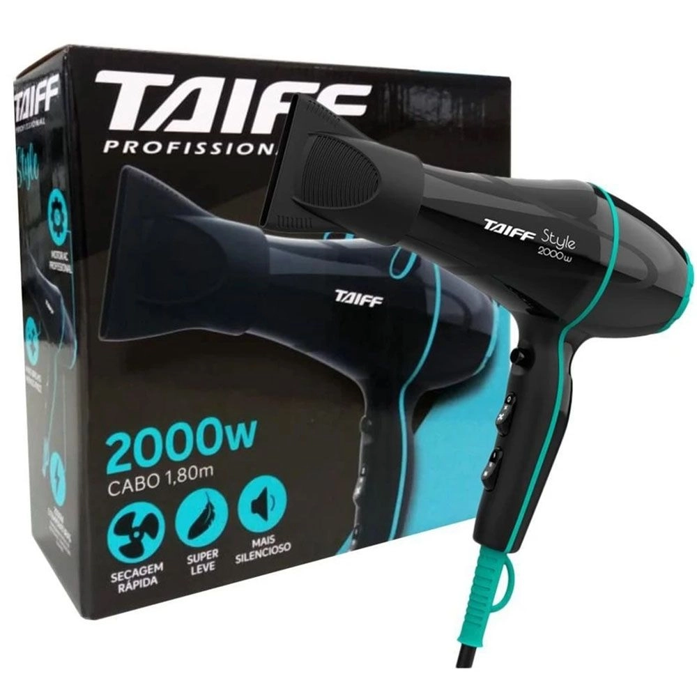 Secador de Cabelo Taiff Style Preto 2000W
