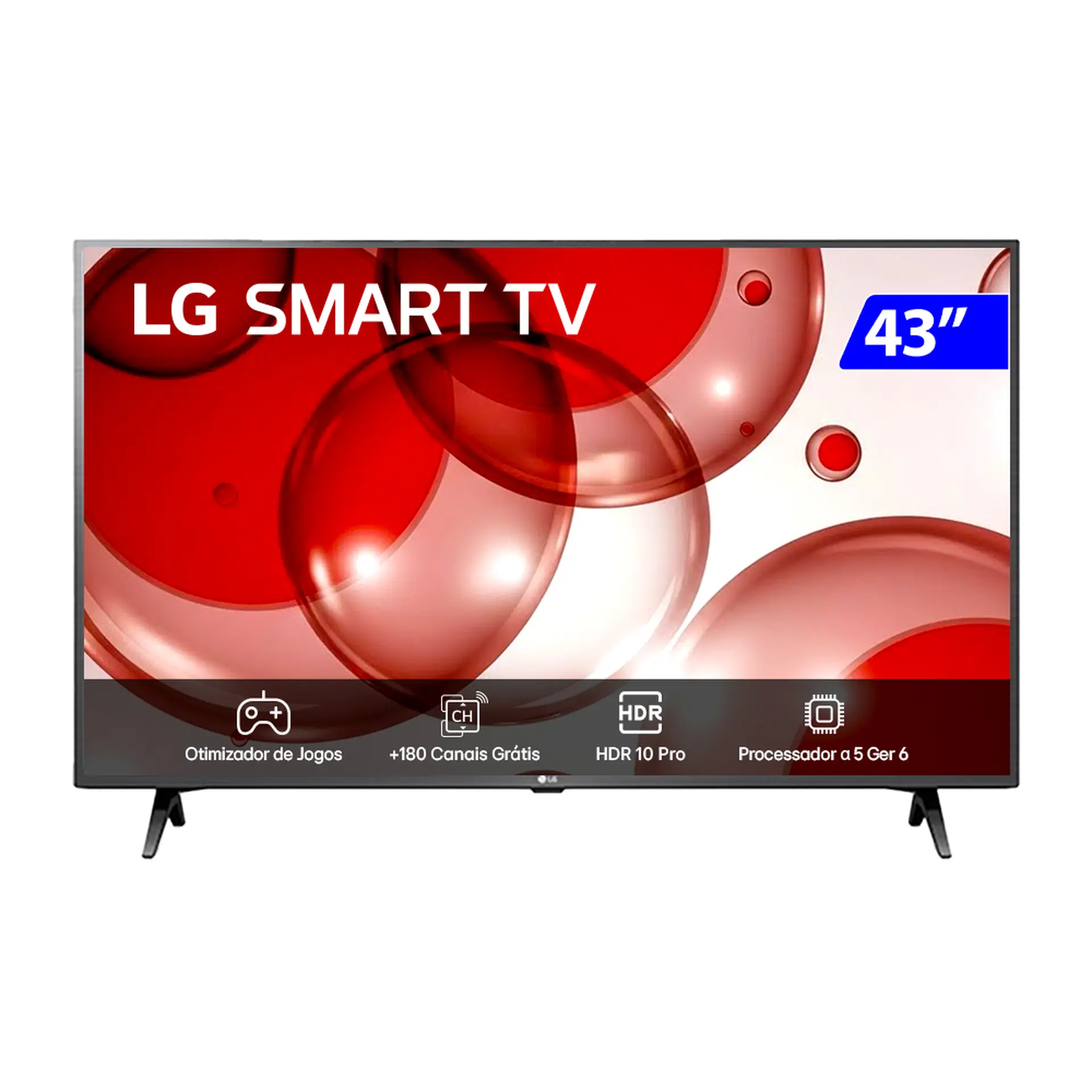 Smart TV 43" Full HD LCD LG 43LR6700PSA AI Processor Wi-Fi e Bluetooth 2 HDMI 1 USB